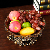 European large fruit plate high-end living room coffee table American retro luxury dried fruit candy plate household coffee table ornaments