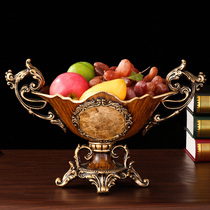 European home large fruit plate retro modern coffee table living room creative high-end fruit basket dried fruit plate candy plate