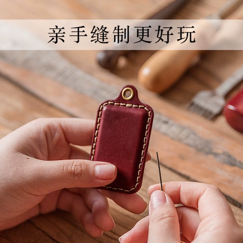 Кожаный чехол для проездного и картхолдер, квадратный защитный чехол ручной работы, воловья кожа