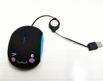 Mute telescopic line cartoon mouse cute girl mouse silent laptop wired cartoon mouse