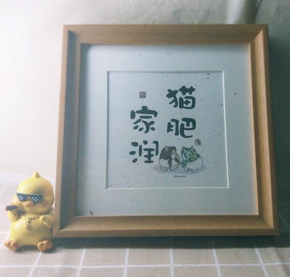 Meow props pet cat cat fat home run creative photo frame Nordic ins style picture frame square 7 inch small table