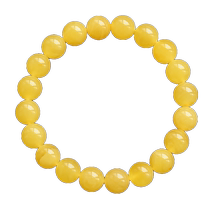 Shangshi Qingling natural amber non-optimized chicken oil yellow beeswax bracelet bracelet raw ore Russian material men and women round beads