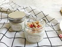 Transparent glass bottle Sealed jar with lid Jam bottle Ice cream yogurt Dessert cup Birds nest bottle Honey pickle bottle storage