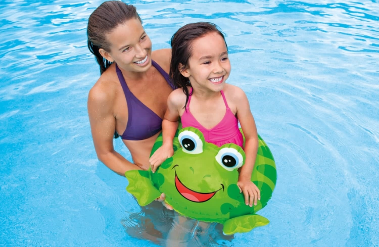 Disney 3-6 tuổi -10 tuổi vòng bơi trẻ em động vật nổi vòng kỳ lân nước bơm hơi đạo cụ khiêu vũ - Cao su nổi