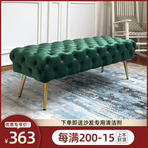 Modern minimis light and luxurious wear stool clothing shop cloakroom stool change of shoes stool Bench Footstool Velvet sofa stool