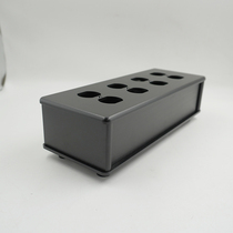 3206 US-Label power socket aluminium alloy case black 8-bit row-plug DIY power junction box