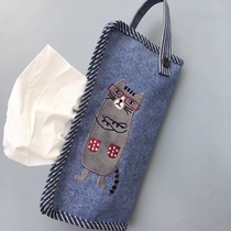 Export Japanese paper bag hanging tissue box napkin paper bag fabric car living room Japanese style