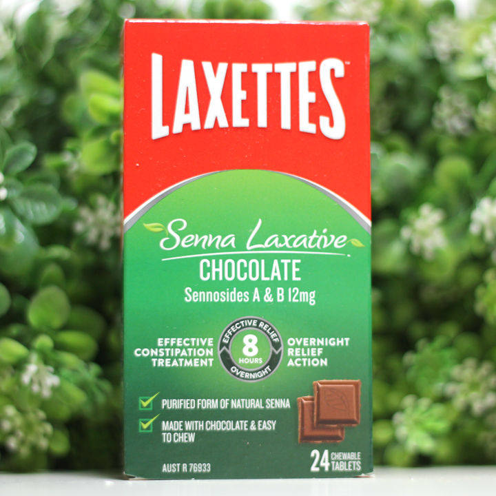 Australian LAXETTES Chocolate Block 24 pieces of fruit and vegetable dietary fiber