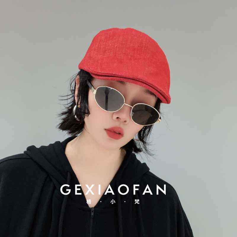 Ge Xiaofan·Authentic "Old Money Style" Retro British Style Large-Brimmed Forward Cap for Couples, Makes the Face Look Smaller