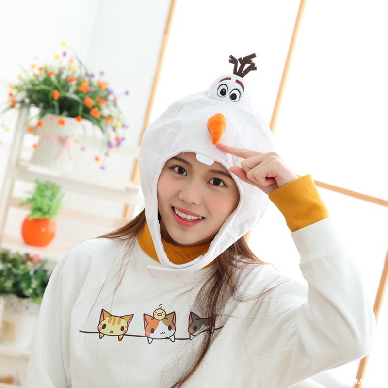 Christmas Snowman Plush Cartoon Animal Hat Warm Hat Adult Children Performance Headgear Headwear Headgear