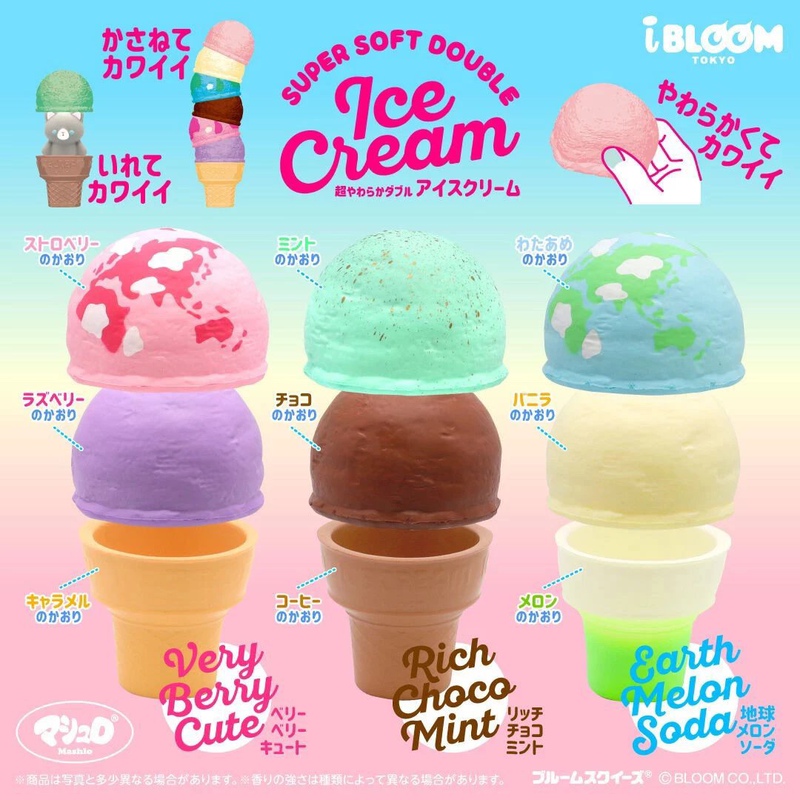 [in Stock] Slow Rebound Squishy Creative Stress Relief Toy Ibloom Ice Cream