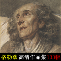 Groz oil painting sketch high-definition picture classical character portrait copy sketch Atlas painting core