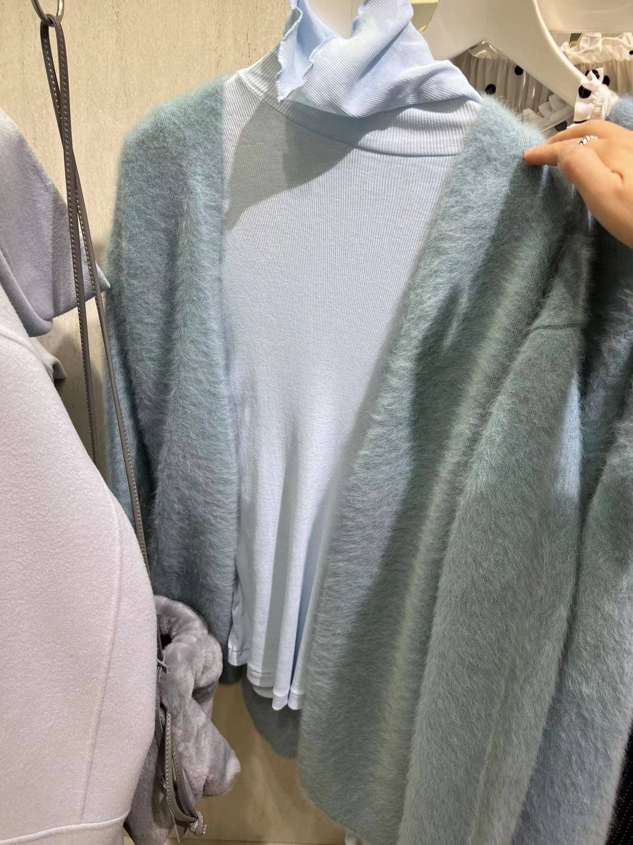 Irena water blue jacket with water in the water 