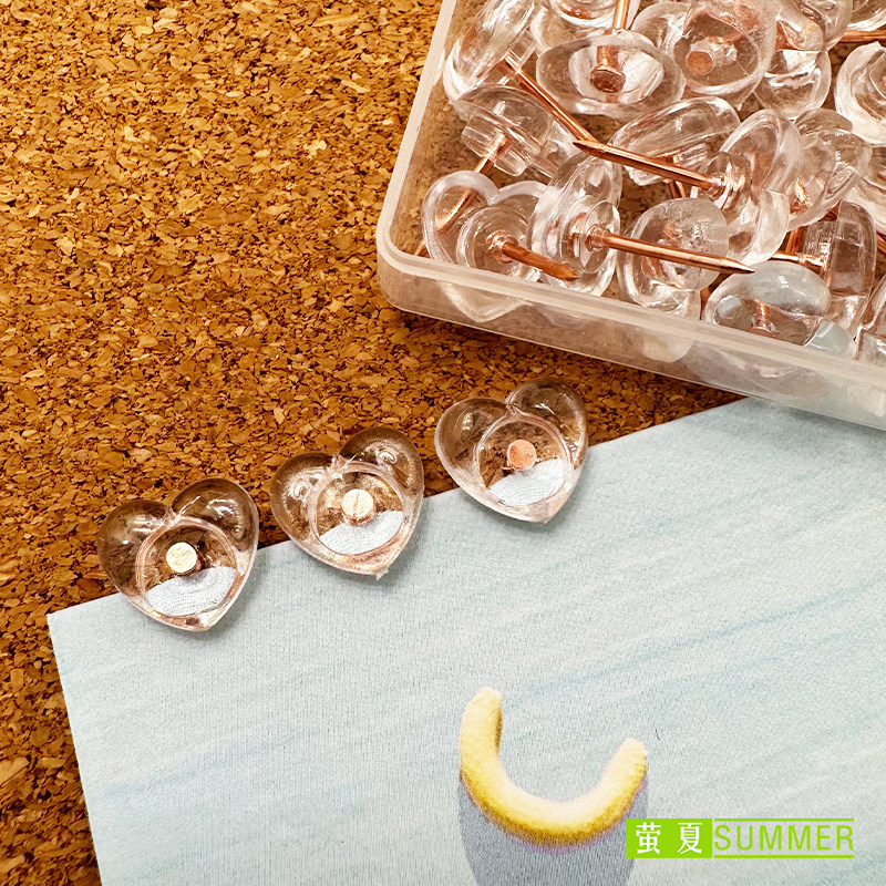 100 boxed transparent loving artificial character nail felt soft wooden board photo wall classroom placement not shielded by pushpin-Taobao