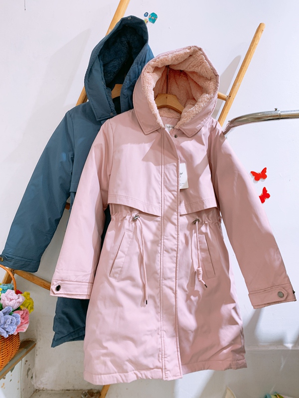 Off-Season Clearance/Fashionable British Style Slim-Fit Parka for Women, Medium-Length Thick Warm Hooded Coat with Fur Trim Off-Season Clearance/Fashionable British Style Slim-Fit Parka for Women, Medium-Length Thick Warm Hooded Coat with Fur Trim