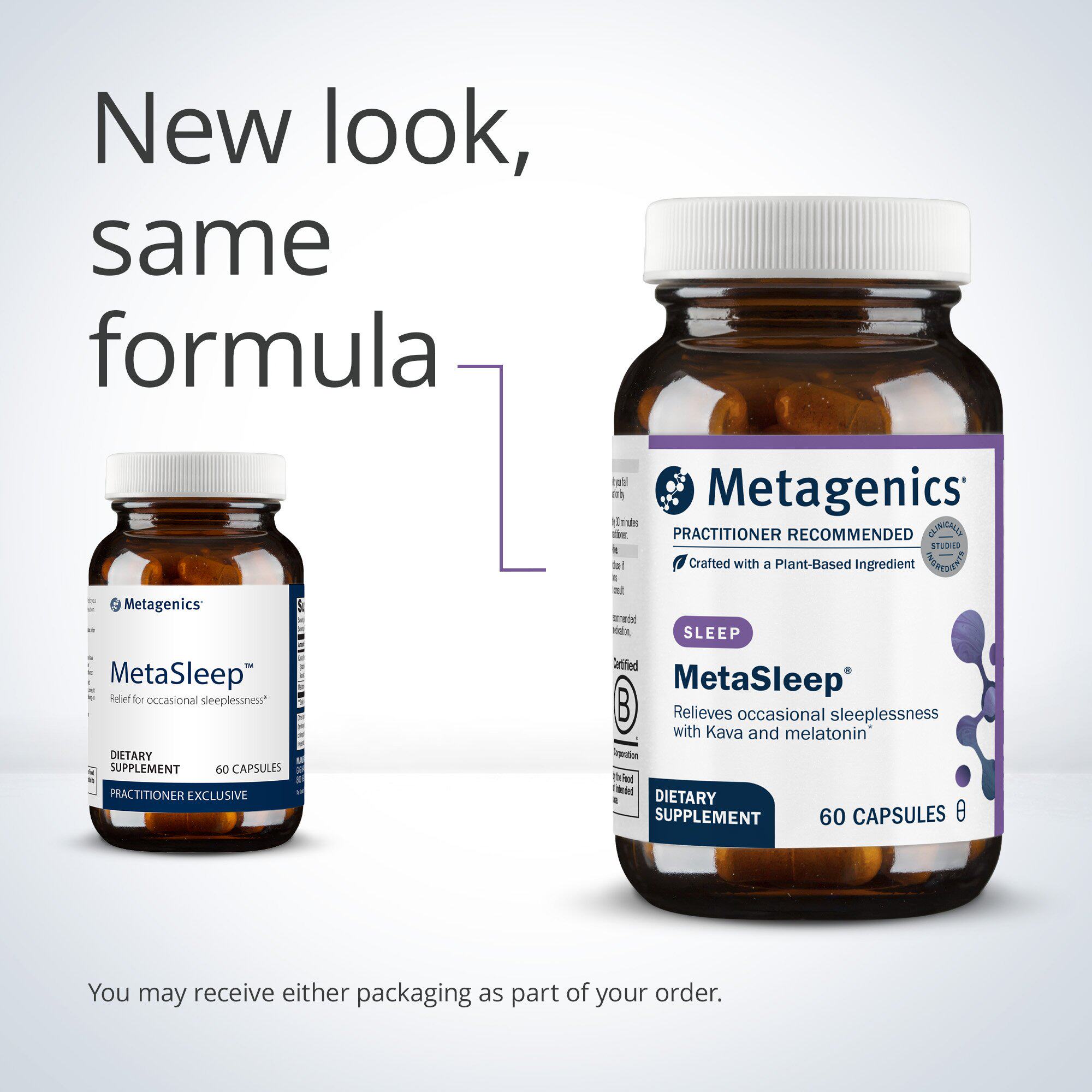 Metagenics麦特金尼斯MetaSleep褪黑素缓释睡眠胶囊60粒保税顺丰