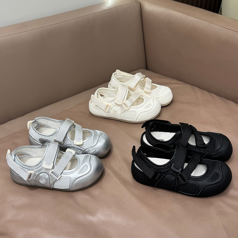 2026 Summer Breathable Sandals for Women Versatile Mary Jane Shoes with Velcro Soft Sole Casual Shoes Size 41-43 Large Size Women's Shoes