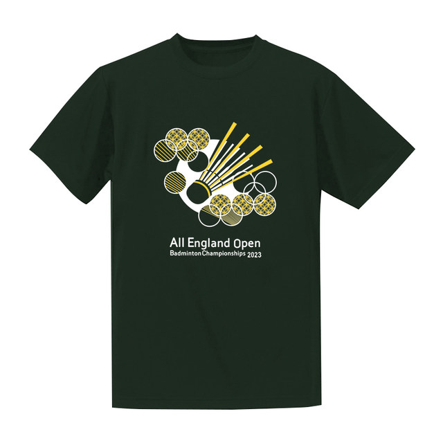 All-England Badminton Competition Cultural Shirt, Competition Uniform, Men's Short-Sleeve Summer Sports T-Shirt, 100% Polyester Fiber