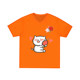 Table Tennis Clothing T-Shirt Sportswear Short-Sleeved Breathable Cat and Dog Print Pattern V-Neck, 100% Polyester Fiber