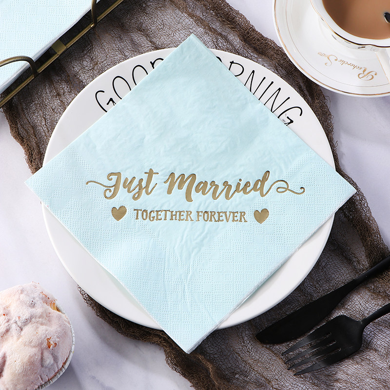 Runlux high-end bronzing wedding blue tissue napkins wedding gifts tissue 2 layers 50 boxes