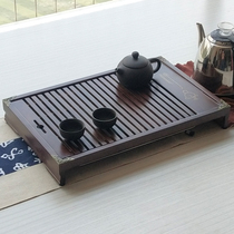 Small Tea Tray Drawer Home Small Solid Wood Simple Tea Set Drain Pan Mini Drain Tea Holder Rectangular Tea Table
