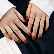 Mousse Little d twelve Constellation Rings Fashion Individuality Korea Nets Red ins925 Pure Silver Tide Man Tail Ring Female Bestie