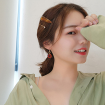 Mousse small d elegant temperament ring earrings Korean retro Super fairy fresh earless ear clip earrings female earrings