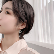 Hollow metal geometric temperament earrings ins style simple cold wind Joker earrings no earrings earrings