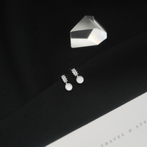 mini flash drill earrings 2021 New Tide Simple small temperament earrings cold wind ear clip no ear hole female