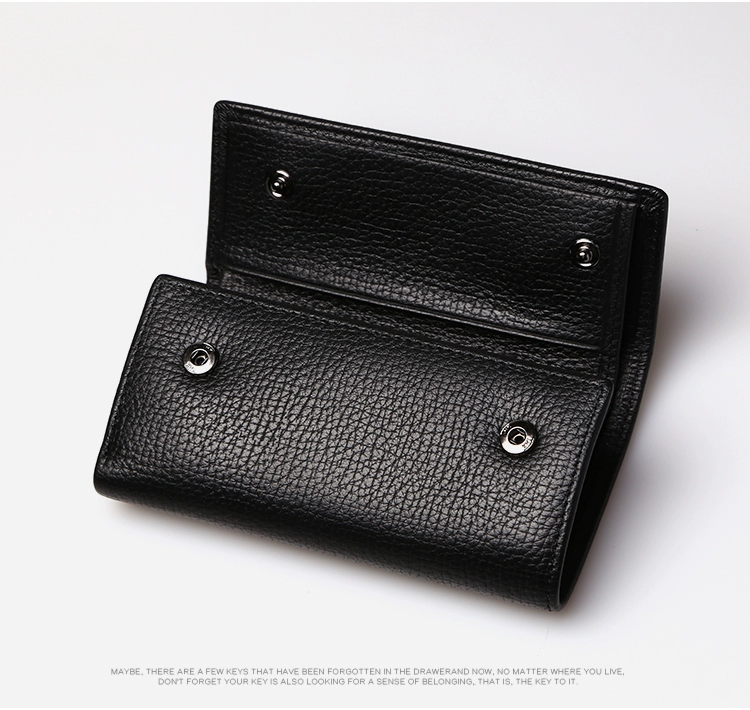 Pierre Cardin túi chìa khóa da của nam giới da chìa khóa xe túi đa chức năng của nam giới chìa khóa xe vòng đồng xu ví