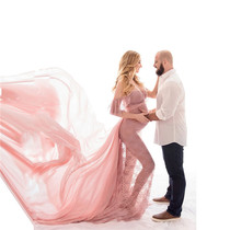 New Products Speed Sale for pregnant women in Europe and America Photo clothing lace floating sleeves trailing long dress Photography Write a real dress Dress Woman