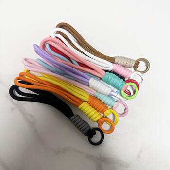Car hanging diy accessories bubble mart rearview mirror plush doll knotted braided lanyard mobile phone keychain lanyard