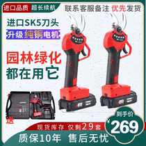 Electric fruit tree trimming branch lithium battery charged handheld scissors for household garden park scissors