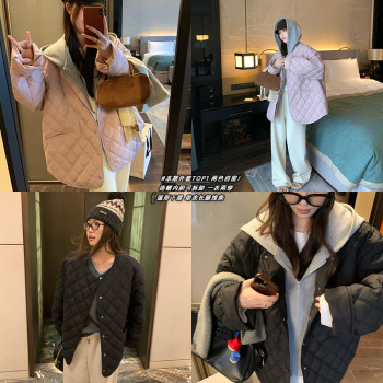 Naz's large size winter new diamond-removable hat to make you look slim and warm and fat mm fashionable and light cotton jacket Naz's large size winter new diamond-removable hat to make you look slim and warm and fat mm fashionable and light cotton jacket