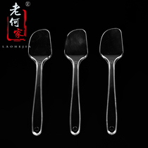 Disposable oblique spoon jelly pudding ice cream cheesecake dessert spoon individually packed 100 5 servings