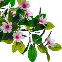 Artificial magnolia fake flower rattan plastic flower Indoor wall plant wall hanging green tree dry decorative flower landscaping
