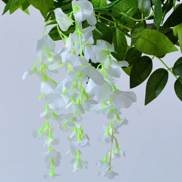 Mô phỏng Wisteria Hoa Chuỗi Hoa Trang trí Mây Hoa nhân tạo Vine Vine Hoa Hoa Bar Điều hòa nhiệt độ Nhà máy Ống treo trong nhà Hoa - Hoa nhân tạo / Cây / Trái cây