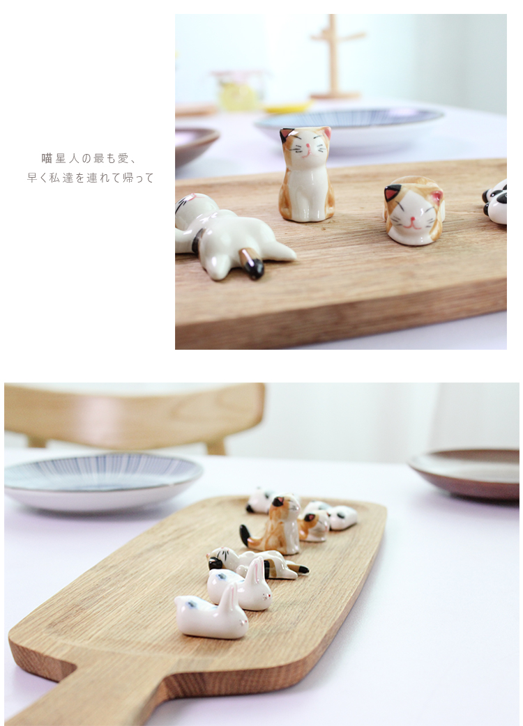 Nhật Bản dễ thương sáng tạo mèo hoạt hình chủ sở hữu đũa giữ hộ gia đình đũa bát đĩa đẹp