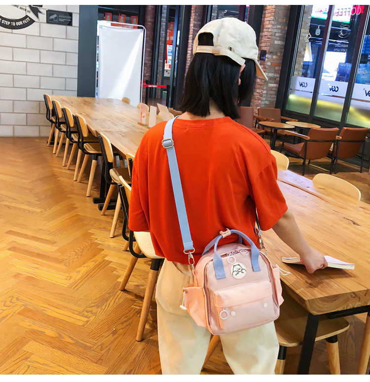 Túi nhỏ mới thời trang đa năng túi đeo vai đa năng đa chức năng Túi đeo chéo nữ sinh viên Sen chống nước nhỏ ba lô - Ba lô balo laptop zipit