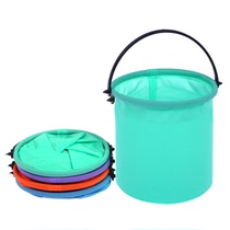 Color foldable pen holder Multi-function plastic portable small bucket Kindergarten childrens painting supplies toy