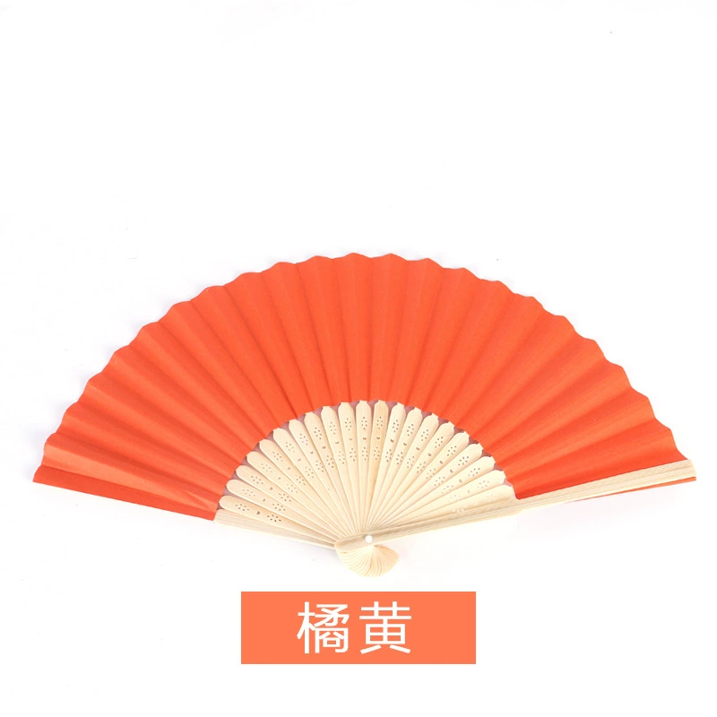 Tự làm màu gấp fan trẻ em của sơn màu trắng fan mẫu giáo sáng tạo nguyên liệu handmade quạt giấy