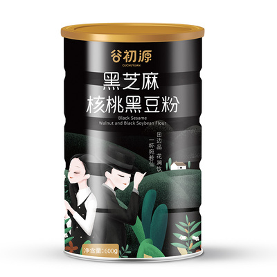 【谷初源】黑芝麻核桃黑豆粉600g