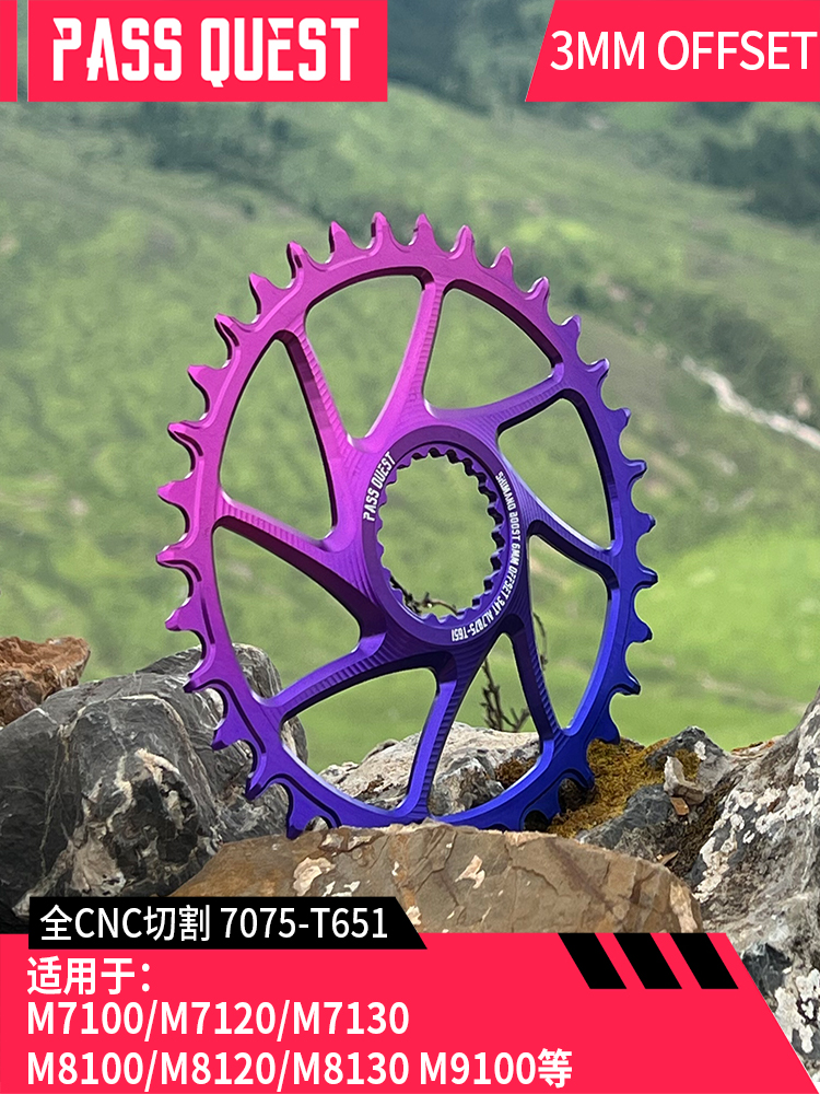 PASS QUEST dazzling straight up 12 speed boost m7100 8100 9100 disc with positive and negative tooth disc 