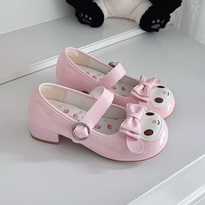 【Mid-Heel】Youmi Original Lolita Shoes Cute and Beautiful Pink Lolita Round-Toe Home Style Chunky Heel Lo Shoes