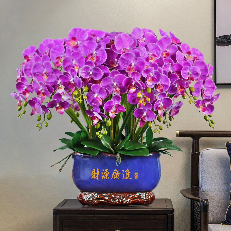 Pu Phalaenopsis Artificial Flower Living Room Decorative Flower Entrance Tv Cabinet Flower Arrangement Large Potted Orchid Company Front Desk Fake Floral Art Pu Phalaenopsis Artificial Flower Living Room Decorative Flower Entrance Tv Cabinet Flower Arrangement Large Potted Orchid Company Front Desk Fake Floral Art