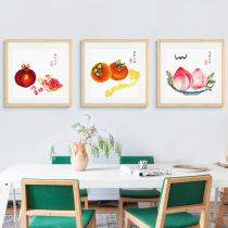 Restaurant dining room cross-stitch 2021 New embroidery embroidery small pieces Triple painting fruit small simple embroidery household handmade