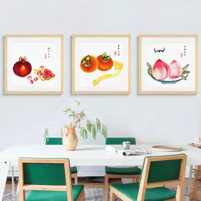 Dining room, dining room, cross stitch 2021 New embroidery thread embroidery small pieces tripchin fruit small simple embroidery household handmade