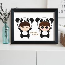 Cross stitch small pieces 2021 New to send boyfriend lovers cute ornaments own simple thread embroidery hand with frame