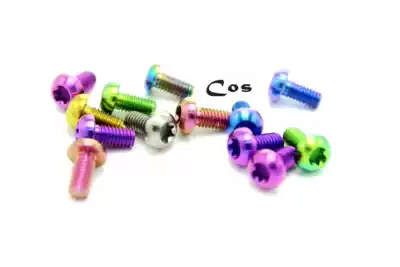 Cos Ti titanium alloy umbrella head M4X8 inner plum blossom screw Umbrella head Titanium screw Semicircular head titanium screw