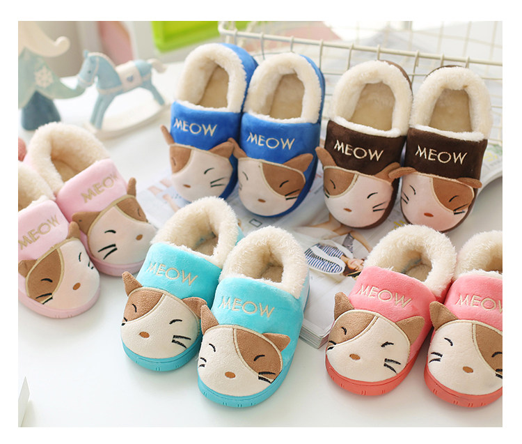 Pantoufles enfants en suède pour hiver - semelle plastique - Ref 1018252 Image 12